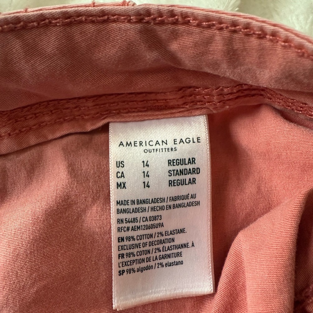American Eagle Outfitters Woman’s Coral Cargo Pants - Picture 4 of 4